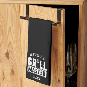 BBQ Grill Master Personlig Best Pappa Far Kökshandduk
