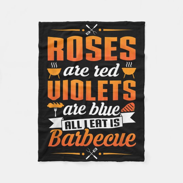 Bbq Grill Master Pun Shirt - Funny Barbecue Chef Q Fleecefilt (Framsidan)