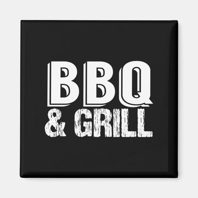 Bbq Grill Matlagning Entusiast Sommar Magnet (Framsidan)