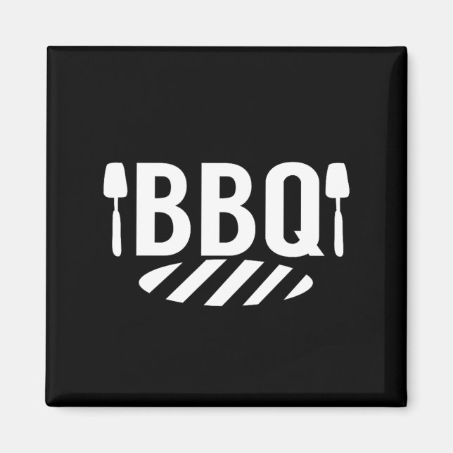 BBQ Grill Sommar Utomhusgrill Barbecue Magnet (Framsidan)