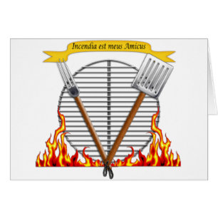 BBQ grillar den kungliga vapenskölden Hälsningskort