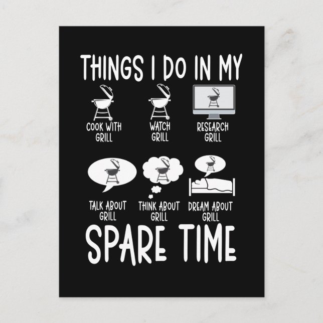 BBQ Grilling Humor Grill Kött Älskare Vykort (Framsida)