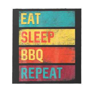 BBQ | Grillning av grillar Gift äter sömn BBQ Anteckningsblock