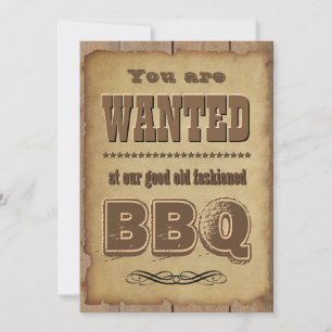 BBQ-inbjudan Westernare Stil Inbjudningar