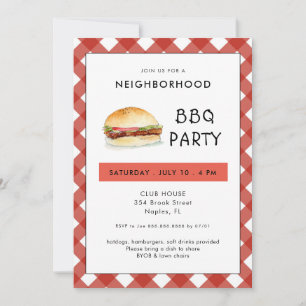 BBQ-kodblock Party Inbjudningar