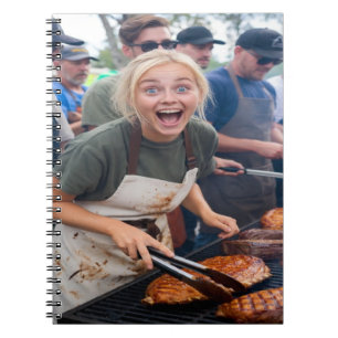 BBQ-kok tävling Foto Anpassa Anteckningsbok