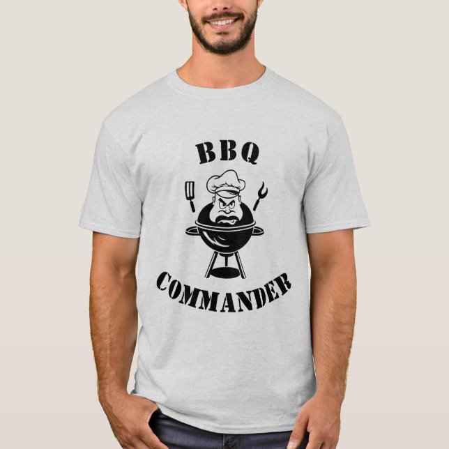 BBQ Kommendör T-Shirt - Funny Far's Day Gift (Framsida)