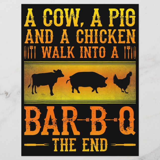 BBQ | Kon A Gris och kyckling i BBQ Reklamblad (Framsidan)