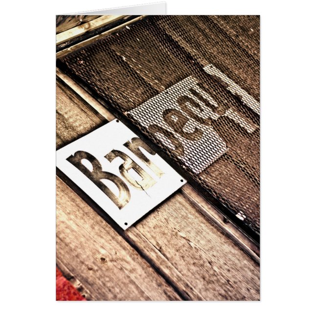 BBQ-kort Hälsningskort (Framsidan)