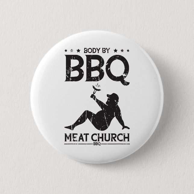 Bbq Kött Church Bbq - Bbq Enentusiasm Knapp (Framsida)