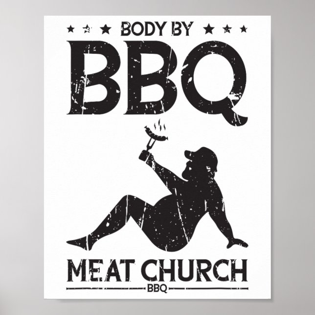 Bbq Kött Church Bbq - Bbq Enentusiasm Poster (Framsidan)