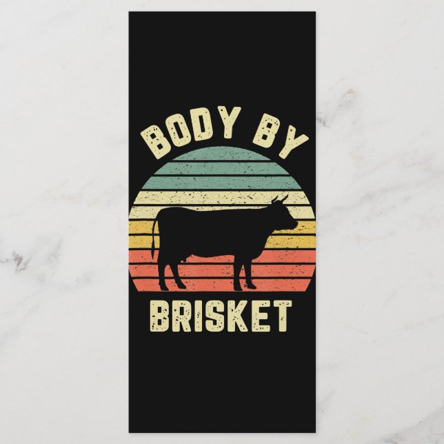 BBQ | Kropp av Brisket Shirt Funny BBQ Backyard Meny (Framsida)