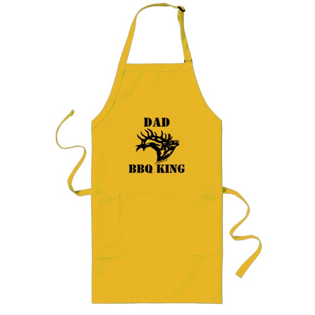 BBQ KUNG - Bull Elk Långt Förkläde (Framsidan)