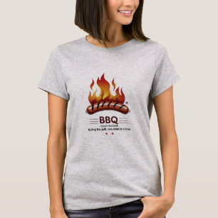 BBQ Kung - Fold & Roligt Tee for Backyard Queens
