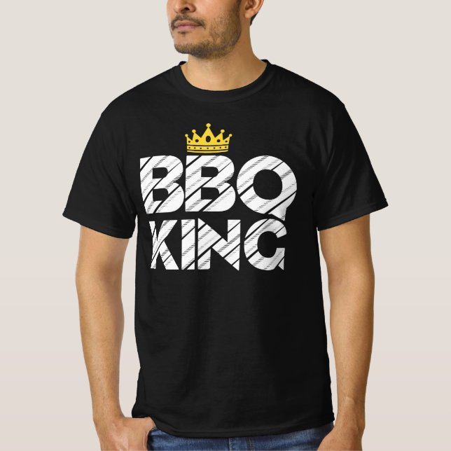 BBQ Kung för Pappa BBQ Grill Pappa Grilling Pitmas T Shirt (Framsida)