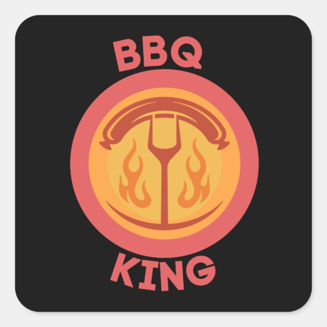 BBQ KUNG FYRKANTIGT KLISTERMÄRKE (Framsida)