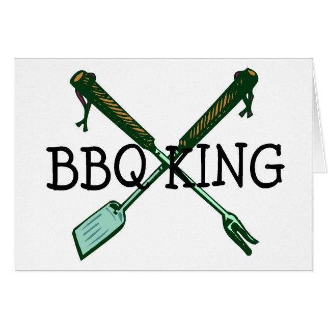 Bbq-kung Hälsningskort (Framsidan Horizontal)