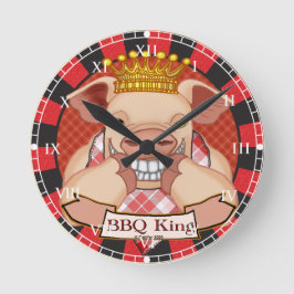 BBQ Kung Pigge Uur Rund Klocka