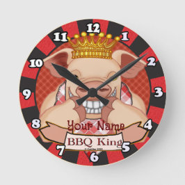 BBQ Kung Pigge Uur Rund Klocka