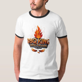 BBQ Kung - Retro Chef Hat Ringer Tee