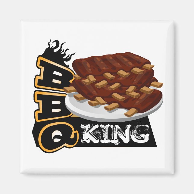 BBQ KUNG! Ribs Icon Magnet (Framsidan)