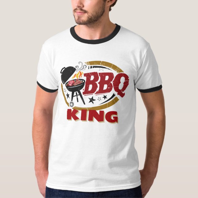 BBQ KUNG Tshirt for Pappa; Fars dag Gift T Shirt (Framsida)