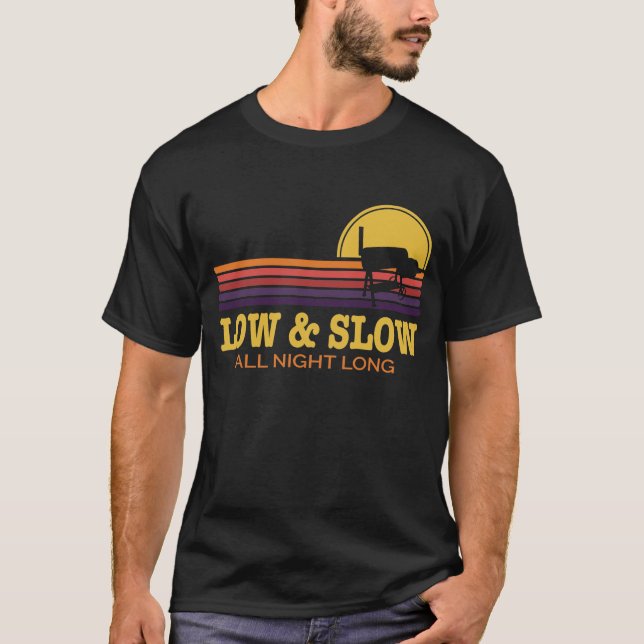 BBQ Låg och långsam Alla nattliga röntgenåtkomst T Shirt (Framsida)