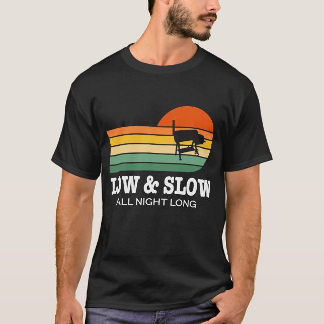 BBQ Låg och långsam Alla nattliga röntgenåtkomst T Shirt (Framsida)