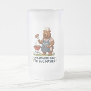 BBQ Mästare Björn Pappa Design Frostat Ölglas