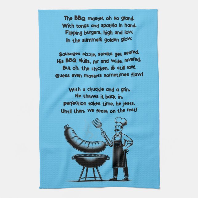 BBQ Master’s Humorous Poem  Kökshandduk (Vertikal)