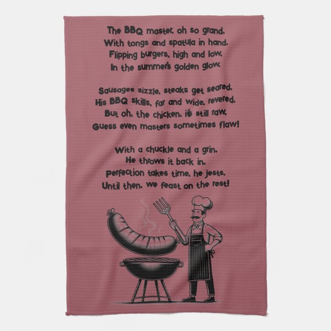 BBQ Master’s Humorous Poem  Kökshandduk (Vertikal)