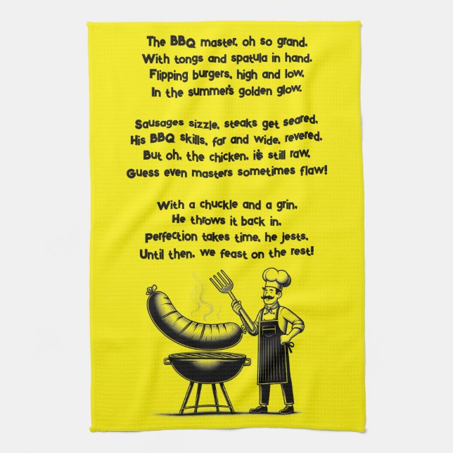 BBQ Master’s Humorous Poem  Kökshandduk (Vertikal)