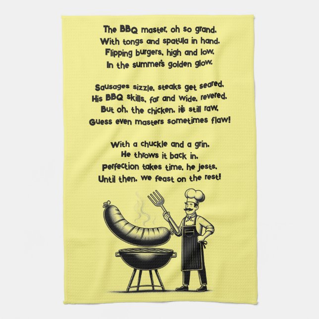 BBQ Master’s Humorous Poem  Kökshandduk (Vertikal)