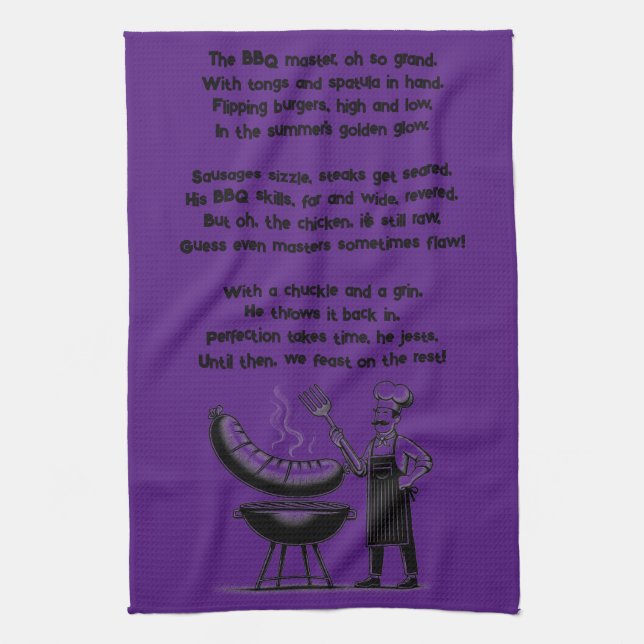 BBQ Master’s Humorous Poem  Kökshandduk (Vertikal)