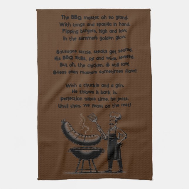 BBQ Master’s Humorous Poem  Kökshandduk (Vertikal)