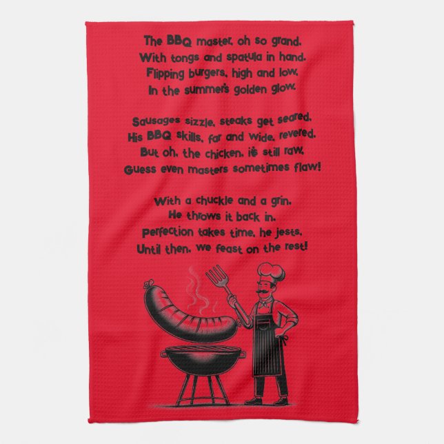 BBQ Master’s Humorous Poem  Kökshandduk (Vertikal)