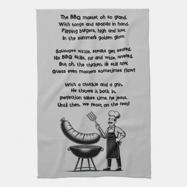 BBQ Master’s Humorous Poem  Kökshandduk (Vertikal)