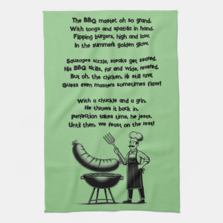 BBQ Master’s Humorous Poem  Kökshandduk