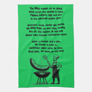BBQ Master’s Humorous Poem  Kökshandduk