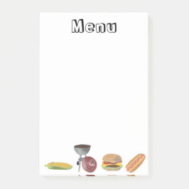 BBQ-meny Post-it Block