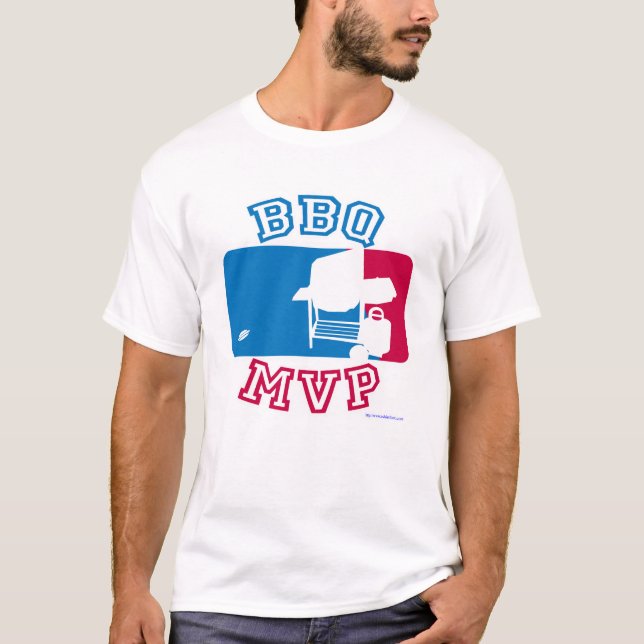 BBQ MVP Roligt Cookout Grill Art T Shirt (Framsida)