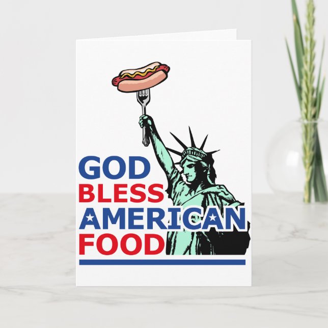 BBQ och grill-idé: Välsigna dig American Food Kort (Framsida)