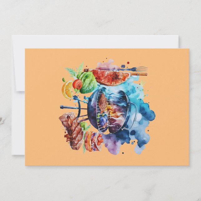 BBQ och grill Inbjudningar (Framsida)