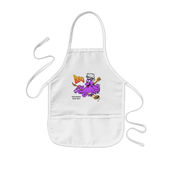 BBQ Octopus Kids Apron Barnförkläde (Framsidan)
