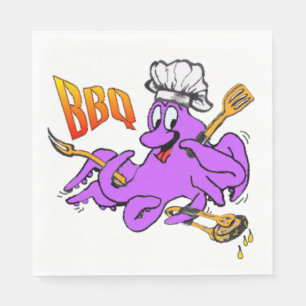 BBQ Octopus Vita Pappra blöjor Pappersservett
