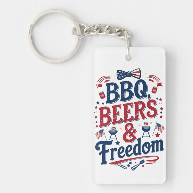 BBQ, Öl & Frihet – Retro 4:e Juli-stämning (Framsidan)