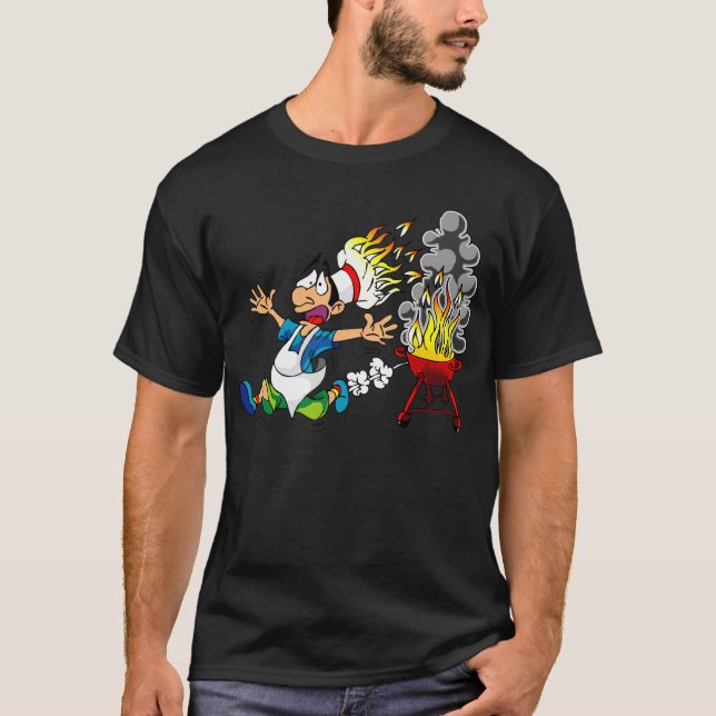 Bbq-olycka T-shirt (Framsida)