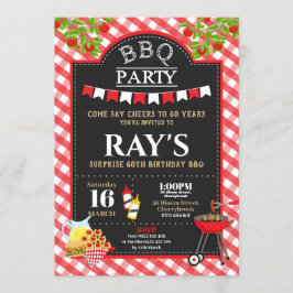 Bbq-överrrakningfödelsedagsfest inbjudan