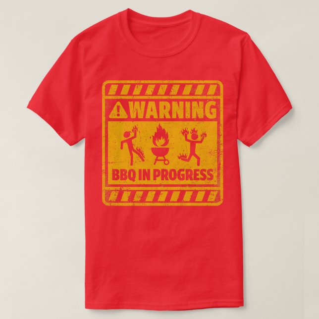 BBQ pågår T Shirt (Design framsida)