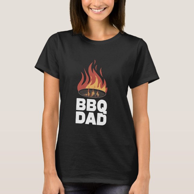 BBQ Pappa Pun-rökt Kött-design om rökning i Kött T Shirt (Framsida)